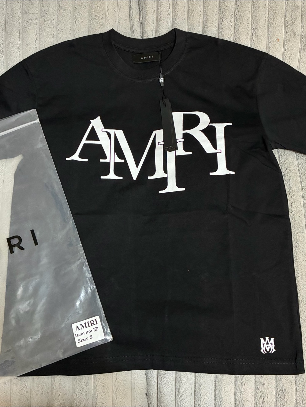 AMIRI Black Short-Sleeve Logo Tee